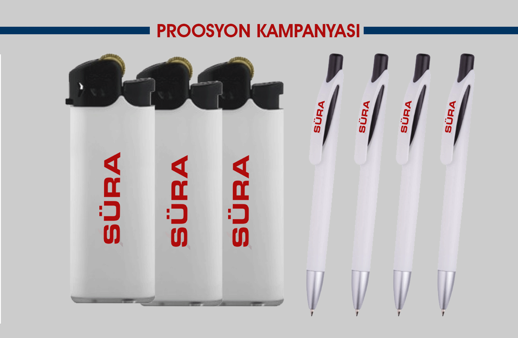 100 Adet Baskılı Çakmak + Baskılı Kalem 900 TL